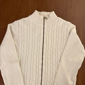 Charter Club Cream Cable Knit Sweater Medium